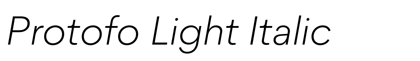 Protofo Light Italic
